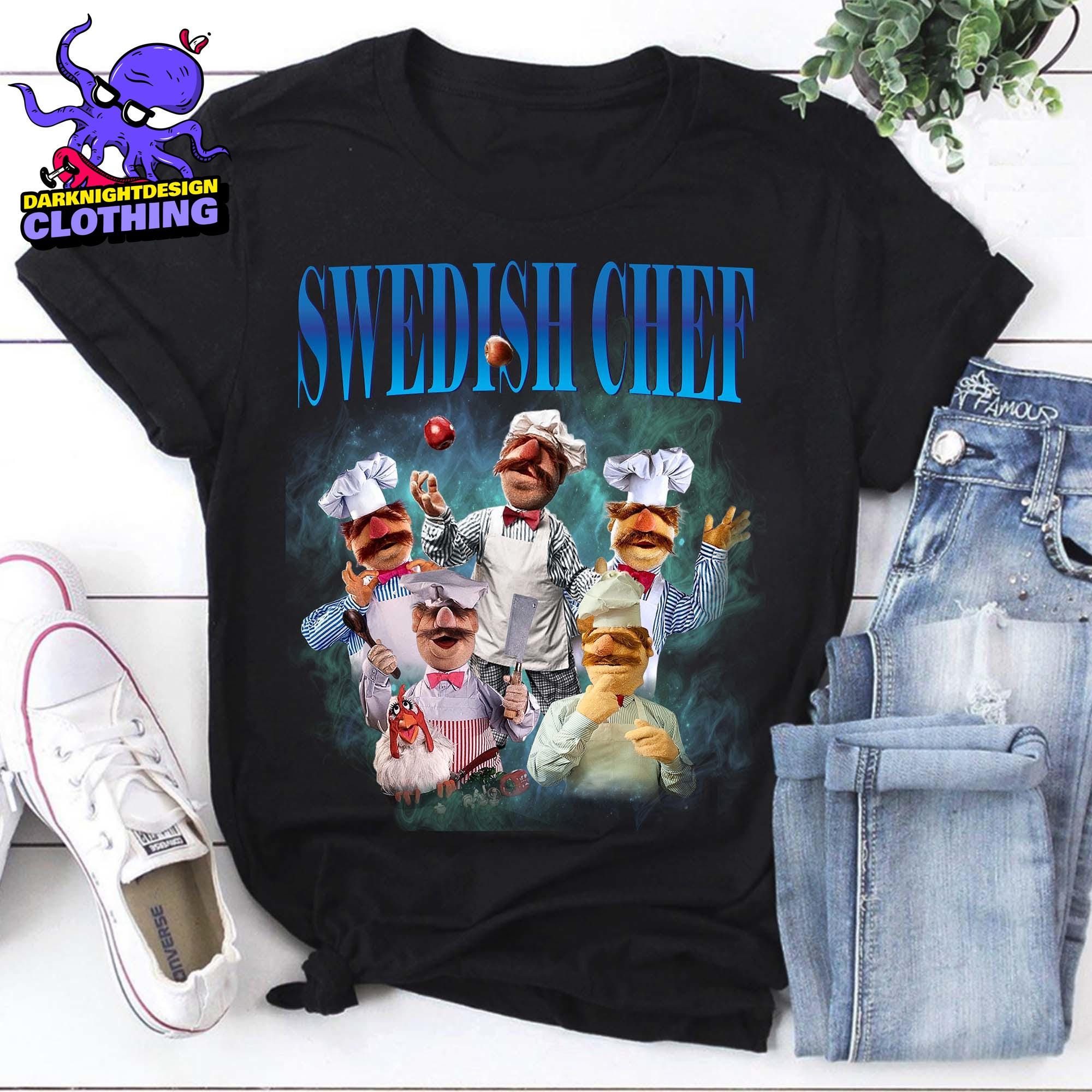 thumbnail image 2 of Swedish Chef 'Vert Der Ferk' Vintage Sunset Graphic Tee | 100% Cotton Crew Neck T-Shirt | Novelty Gift 2 of 6