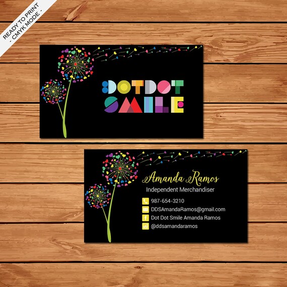 DotDotSmile Business Card Dot Dot Smile Custom Business Etsy