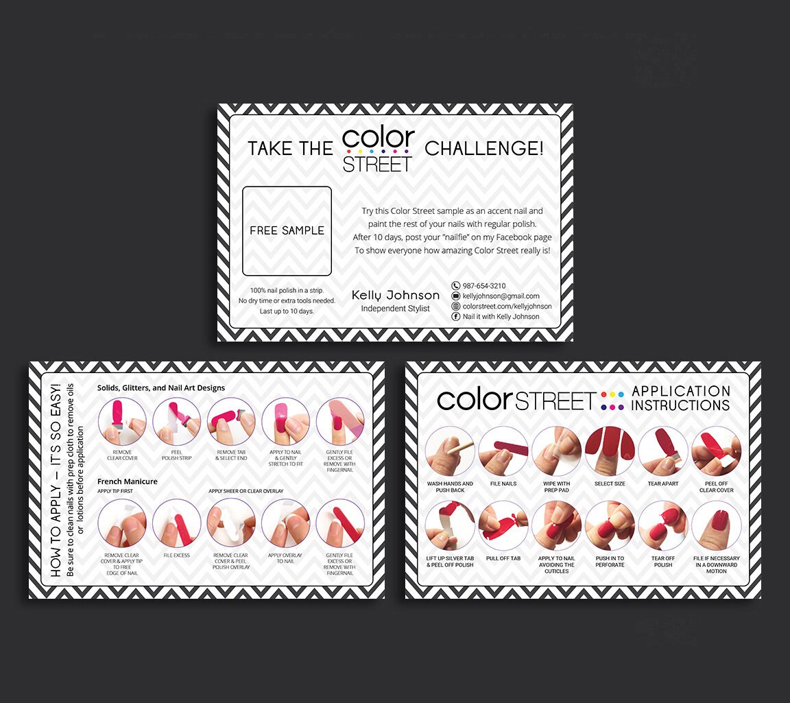 Personalized /"Color Street/" Towsie Sample Card 30 Set