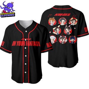 Ateez In Your Fantasy Baseball Jersey, Ateez In Your Fantasy World Tour, Ateez Shirt Gift For Fan, Ateez Baseball Jersy