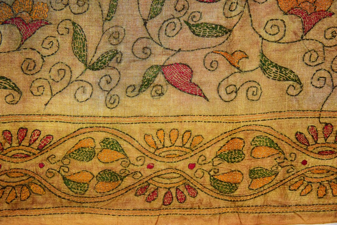 Beautiful Vintage Indian Kantha West Bengal Saree Handmade 100% Pure ...