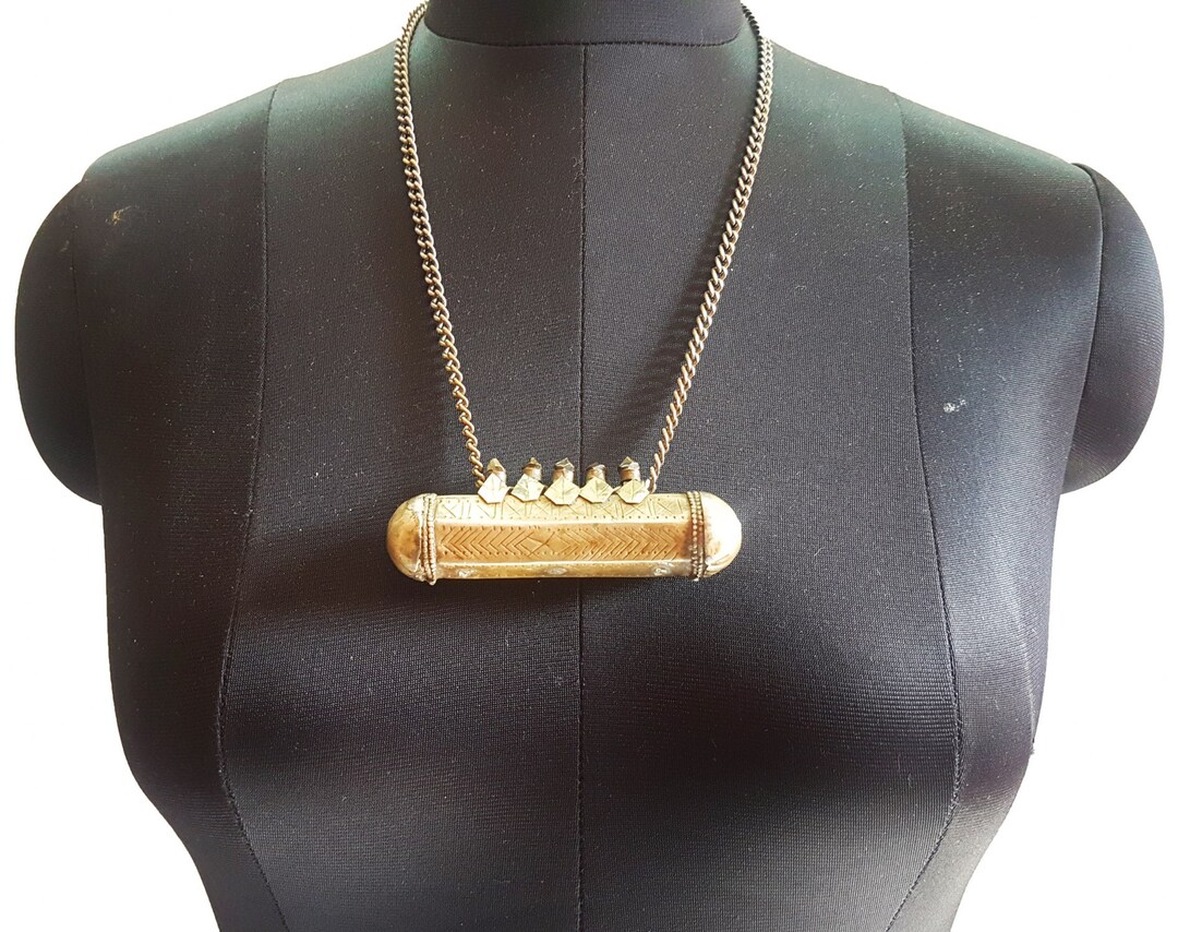 Indian Vintage Banjara Tribal Necklace Gypsy Nomad Rustic Silver Chain