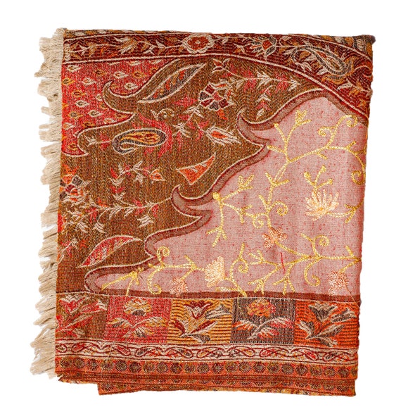 Antique Vintage Indian Kashmir Old Hand Embroider… - image 10