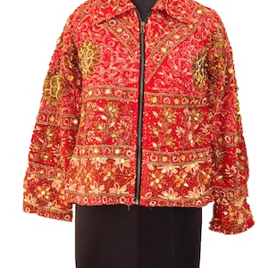 Boho Sequinned Party Short Music Festival Jacket Vintage Glitter Party Disco Jacket Hippie Festival Bolero Boho Bride Beaded Evening Kimono