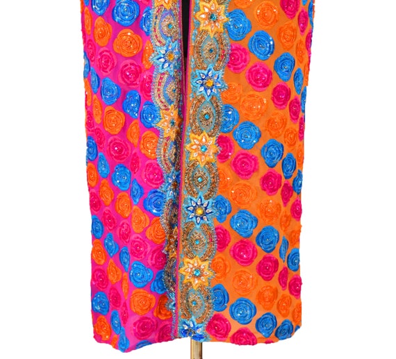 Beautiful Vintage Boho Indian Saree Long Kimono J… - image 9