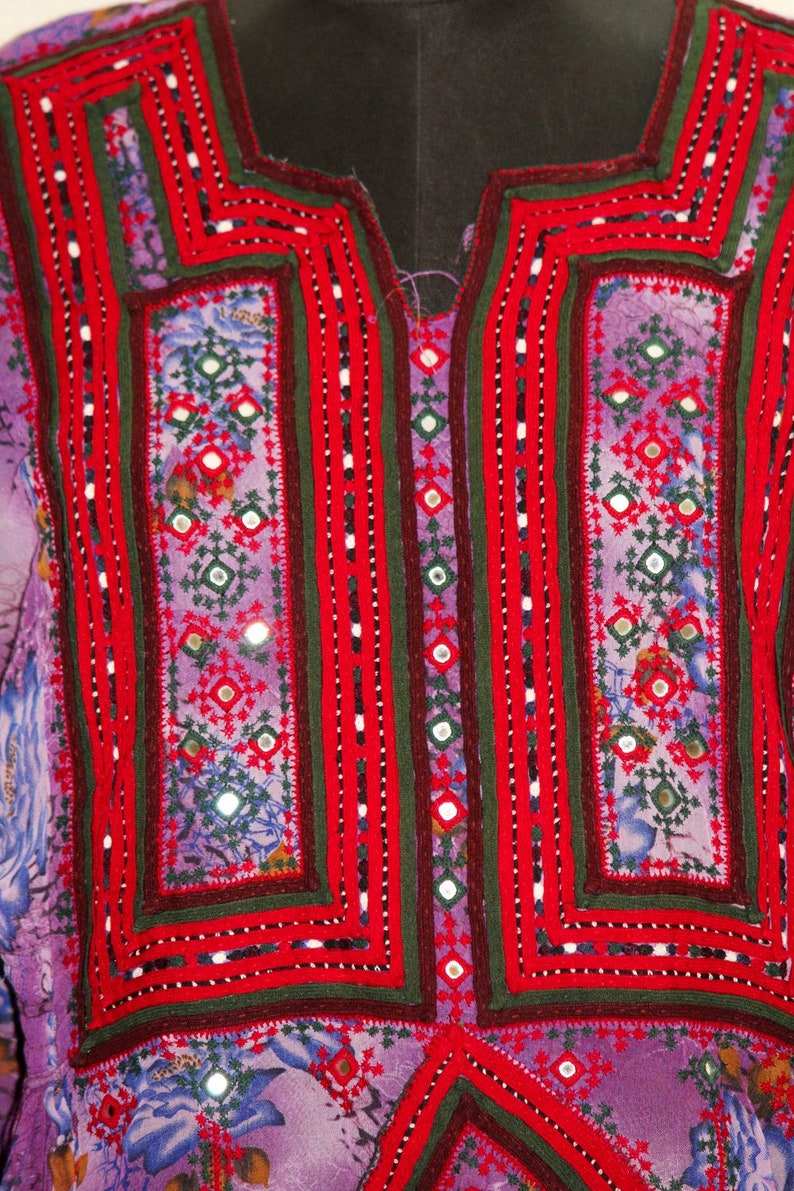 Vinatge pakistan afghan dress handmade embroidery mirror work Etsy