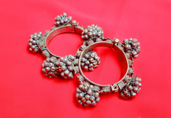 vintage antique Pair of tribal old 1900' banjara … - image 1