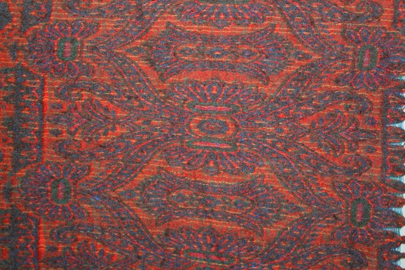 Antique Vintage Indian Kashmir Woven 1960s Pure P… - image 2