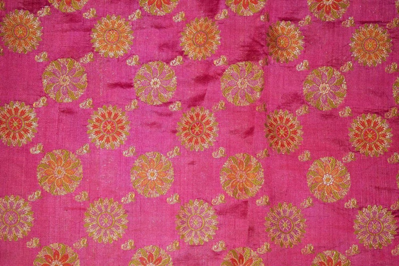 Antique Amazing Indian Vintage 100/% Pure Silk Border Gold Zari Handmade Bollywood Pink Saree Woven Sari Ethnic Used Craft Fabric Wear 5Yard