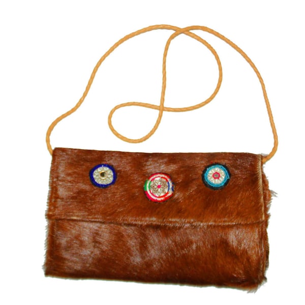 Vintage Banjara Grey Jeanie Faux Fur Cross Bag Cotton Textile Handbag Gypsy Bollywood Style Bag Tote ethnic Suede Clutch Shoulder Old Bag