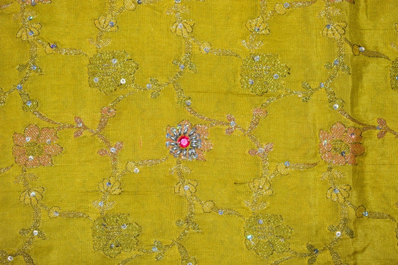 Antique Amazing Indian Vintage 100/% Pure Silk Lemon And Purple Zari Border Handmade Saree Woven Sari Ethnic Used Craft Fabric Wear 5 Yard