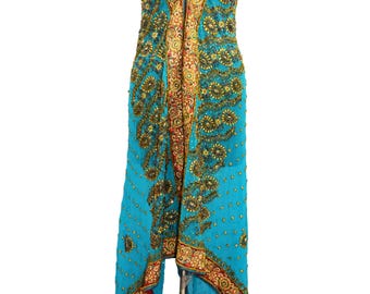 (4 P.PACK) Boho Heritage Embroidered Maxi Kaftan Dress