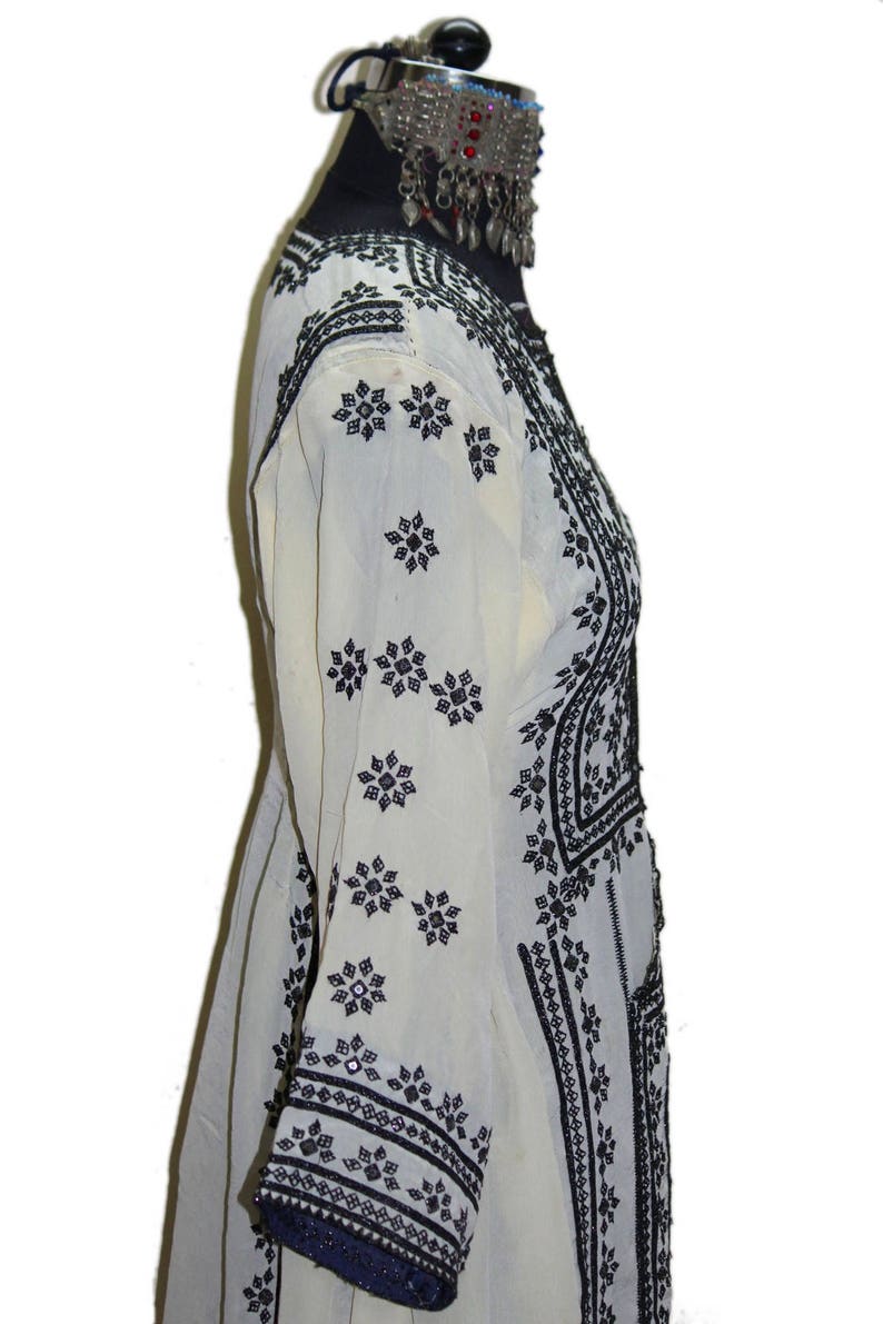 Antique Afghan pakistan dress mirror work hand embroidery gypsy tunic hippie tribal baloch bohemian banjara balochi Kurta top dress girl/'s