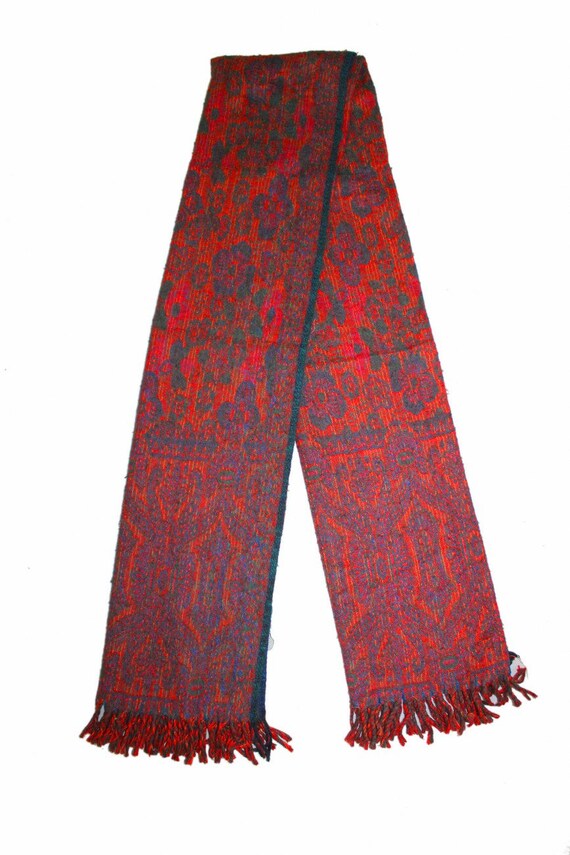 Antique Vintage Indian Kashmir Woven 1960s Pure P… - image 9