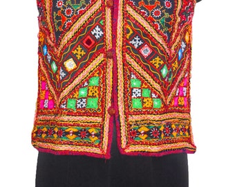Vintage Ethnic Exclusive Rabari Traditional Rajasthani Badmeri 100% Hand  Embroidered Mirror Work Designer Pakkowork Wholesaler Open Jacket