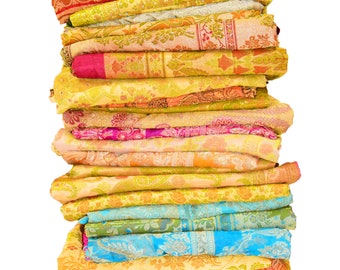 Vintage Handmade Indian Silk Wholesale Lot Saree Bollywood Party Wear Sari Zari Work Used Sari Women Wear Saree5 Yard Banarasi Loose Saree