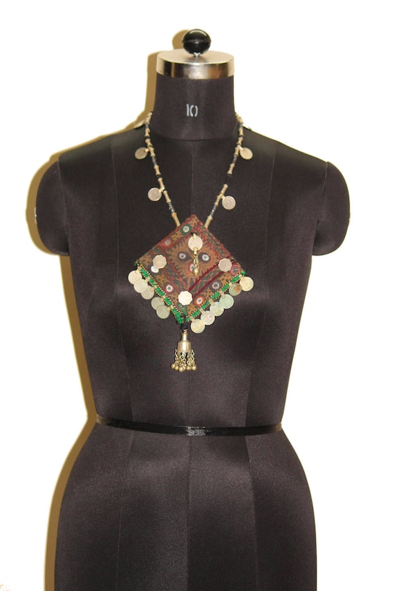 OLD Vintage Ethnic Banjara Afghan Necklace Belly D