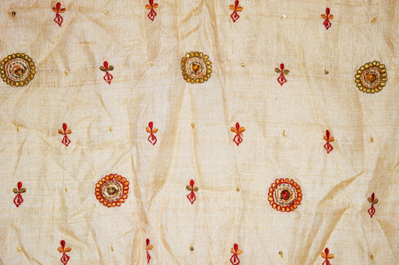 Vintage Antique Indian Wedding Kurta Top Lucknow Hand Old Handmade Beaded Embroidery Work Long Of White Color 100/% Pure Silk Tunic Kurta