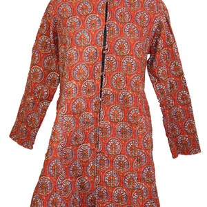Ethnic /Indian /Kalamkari /Vintage /Long/Jacket /Cashmere /Beautiful /Boho /Pure Cotton/Stitching/Romantic/ Floral/Jaipuri/Print/Jacket/XL