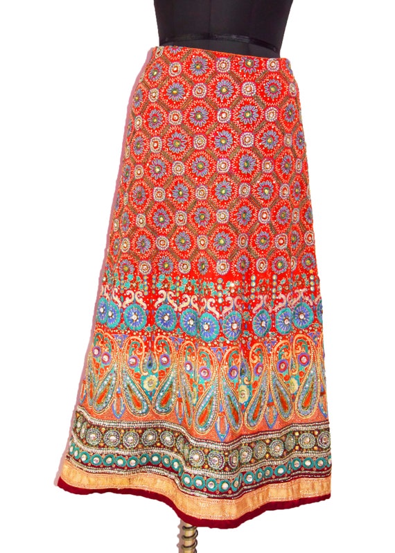Ethnic Vintage Indian Skirt Traditional Wedding Br