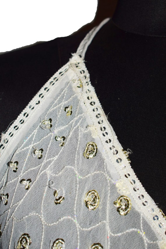 Amazing Boho Embellished Maxi Dress Hand Beaded B… - image 3