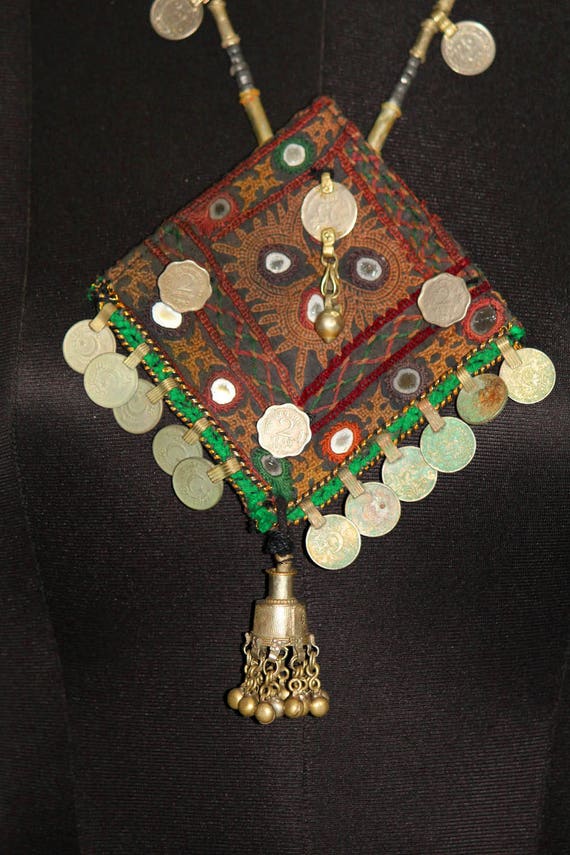 OLD Vintage Ethnic Banjara Afghan Necklace Belly … - image 6