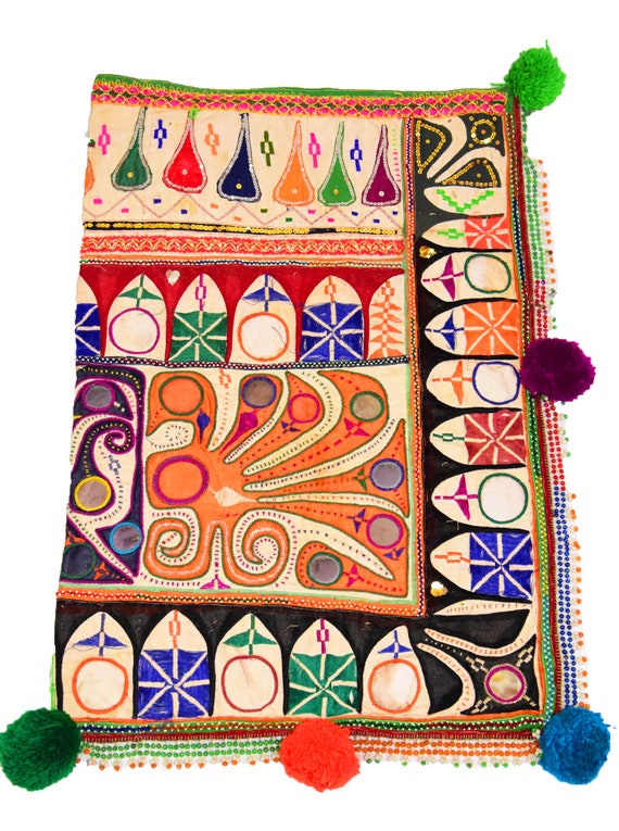 ethnic gujarati indian banjara dowry bag,old trib… - image 7