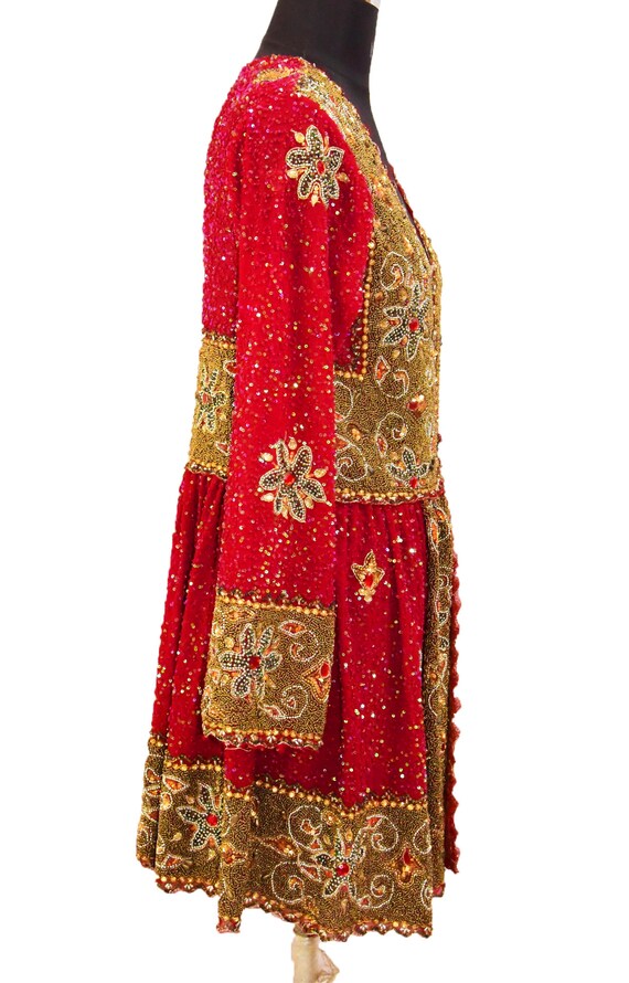 Amazing Vintage Boho Indian Keriya Kaftan Jacket … - image 2