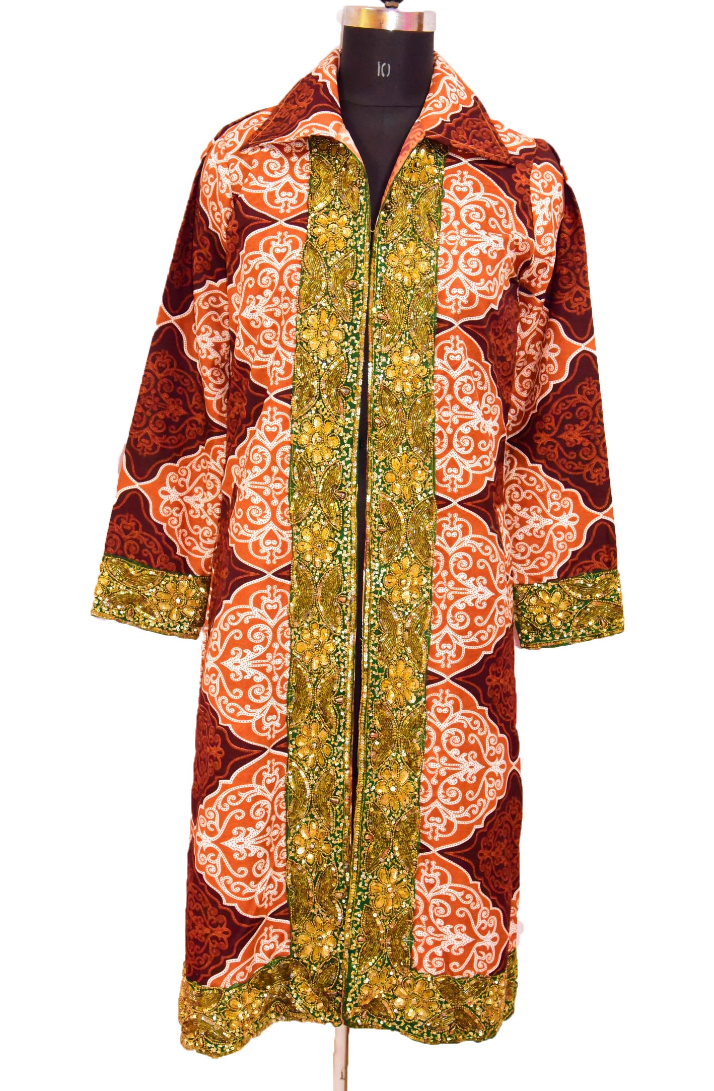 ワンピース TRUCK JACKET LIKE FLARE DRESS Boho Music Festival Print Long Jacket Reversible Kimono
