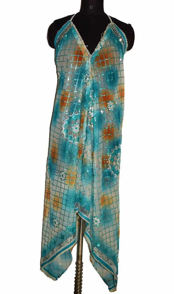 Amazing Boho Embellished Maxi Dress Hand Beaded Bohemian Kaftan Maxi Dress Beaded Evening Gold Embroidered Maxi Embellished Back Open Dress
