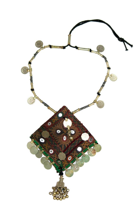 OLD Vintage Ethnic Banjara Afghan Necklace Belly … - image 8