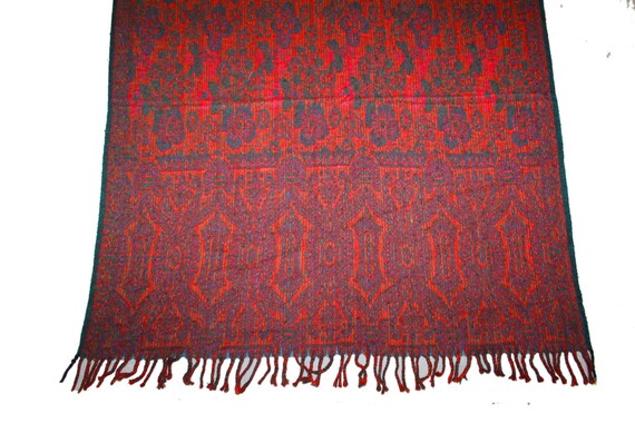 Antique Vintage Indian Kashmir Woven 1960s Pure P… - image 5