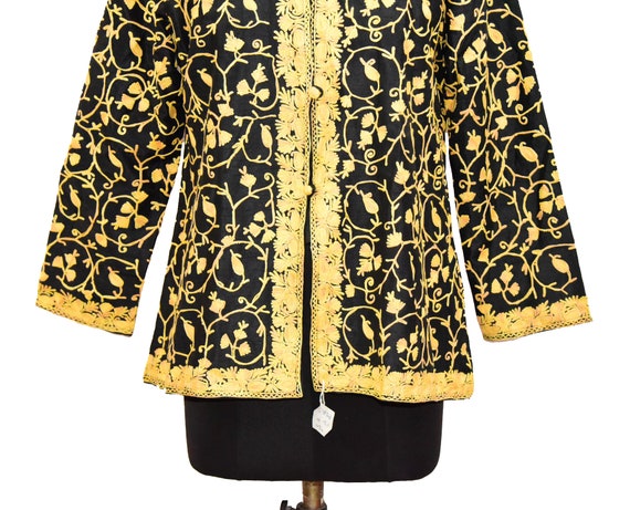 Robe/Manteau Vintage Brodé & Other Stories - Soie Brodée Main - Taille L - Style Bohème Floral - Années 2000