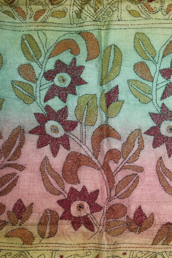 Vintage Antique Kantha Handmade Embroidery Indian… - image 4