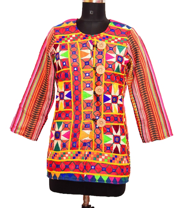 Buy Vintage Banjara Unique Bohemian Coat Electric Multi Festival