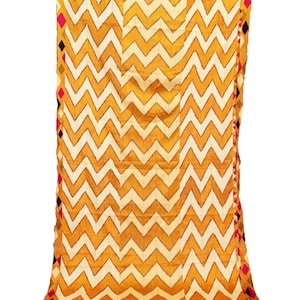 Authentic Vintage Very Old Punjab Pakistan Textile Bagh Needle Point Stitch Hand Embroidered Work Phulkari Bagh Long Shawl L From Pakistan
