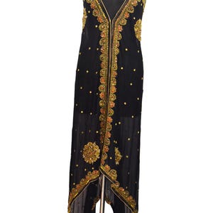 chinese dress ladies Lilo Embellished Silk Chiffon Dress – Retrofete