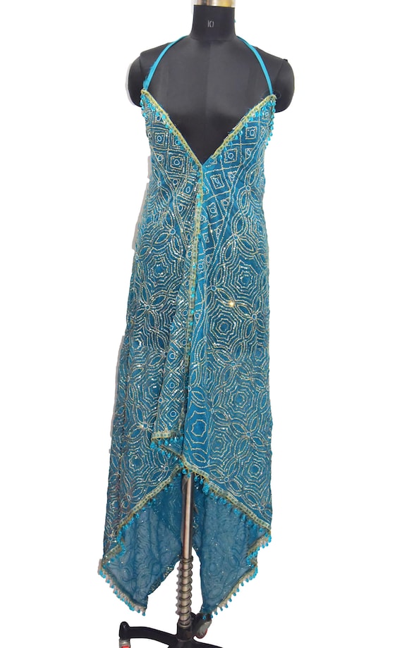 embellished embroidered maxi dress A-Line Embroidered Lace Evening Gown with V-Back & Train main image 0