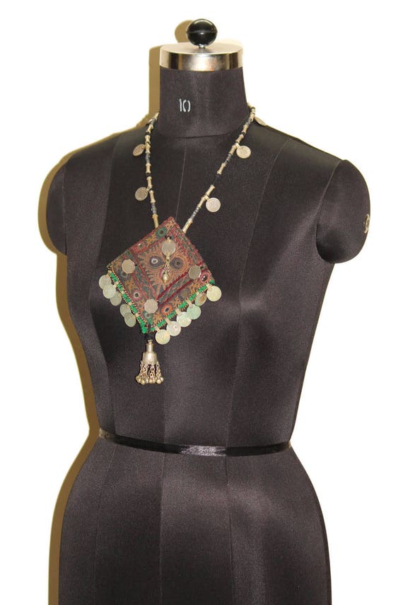 OLD Vintage Ethnic Banjara Afghan Necklace Belly … - image 10