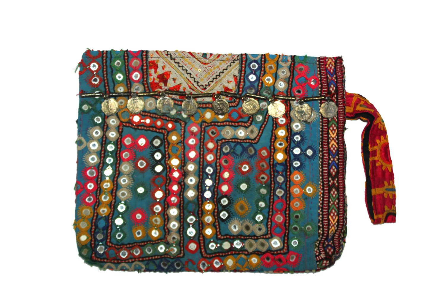 ヴィンテージ エスニック バンジャラ クラッチ ハンドメイド ミラー