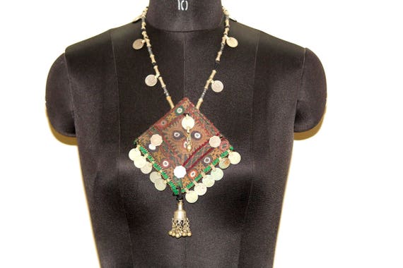 OLD Vintage Ethnic Banjara Afghan Necklace Belly … - image 3