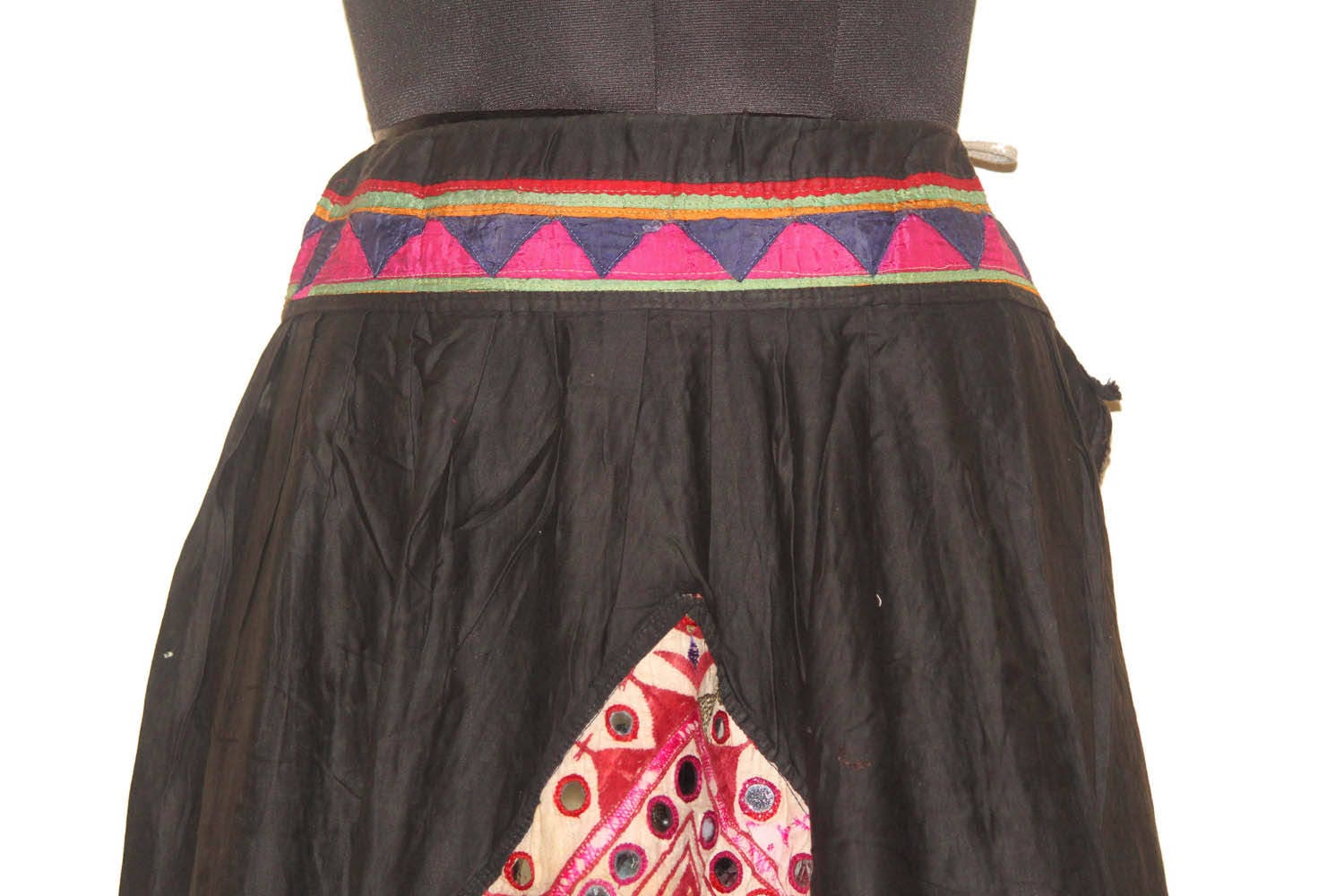 Vintage 50s 60s Traditional Rabari Rajasthani Badmeri Mirror Waist Band Wrap Buy Authentic Exclusive Traditional Rajasthani Badmeri 100  main image 3