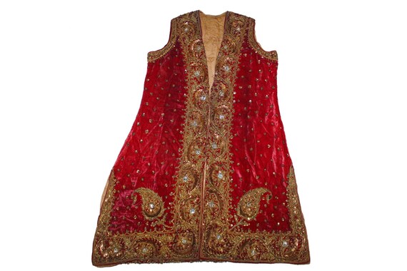 Riche Antique Antique Riche Vintage Pakistan Rajasthani Afghani très très vieux 100 % véritable or polonais EmbroideredWork rouge des années 1950 Prince indien veste en velours 745e6a Riche Antique Antique Riche Vintage Pakistan Rajasthani Afghani très très vieux 100 % véritable or polonais EmbroideredWork rouge des années 1950 Prince indien veste en velours 745e6a