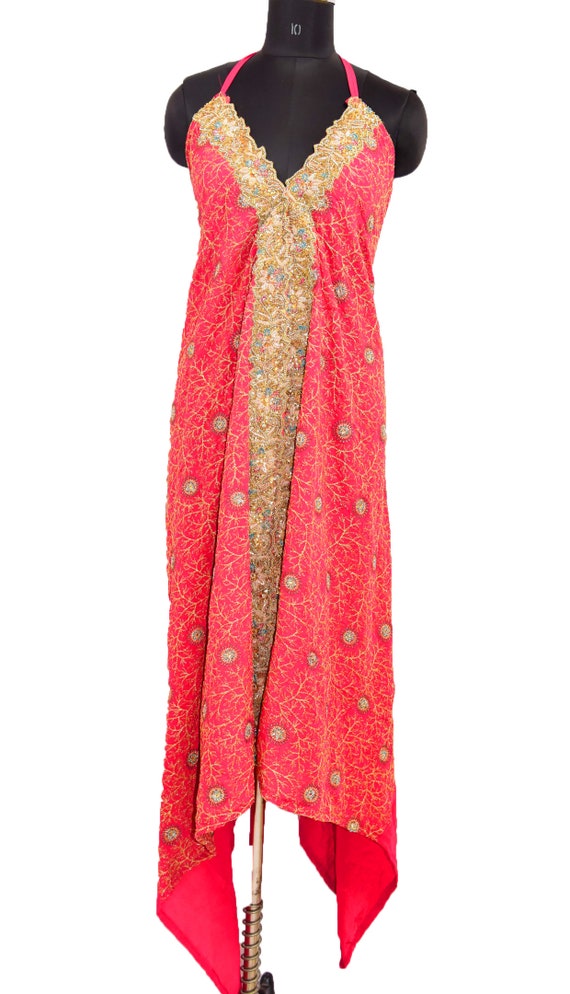 Amazing Boho Embellished Maxi Dress Bohemian Kaft… - image 6