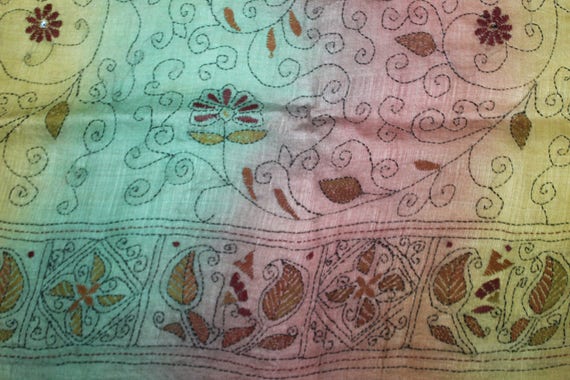 Vintage Antique Kantha Handmade Embroidery Indian… - image 1