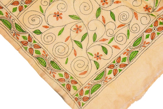 Fodera per cuscino Kantha Boho floreale Cuscino Boho indiano Cuscino da