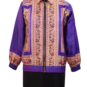 vintage ethnic,saree jacket,bomber,jacket,satin silk jacket,boho jacket,bohemian jacket,unisex jacket,festival jacket,handmade jacket,hippie