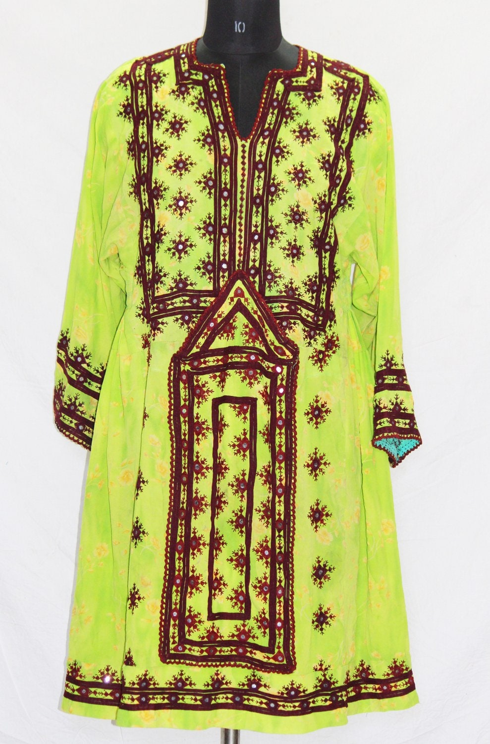 Afghani Vintage Pakistan Banjara Dress Mirror Work - Etsy