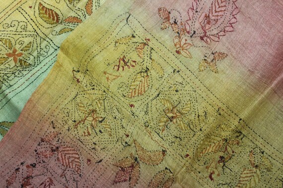 Vintage Antique Kantha Handmade Embroidery Indian… - image 8