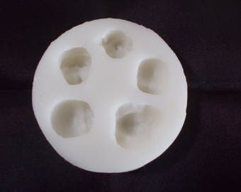 "heads" flexible silicone mold (n ° 3)